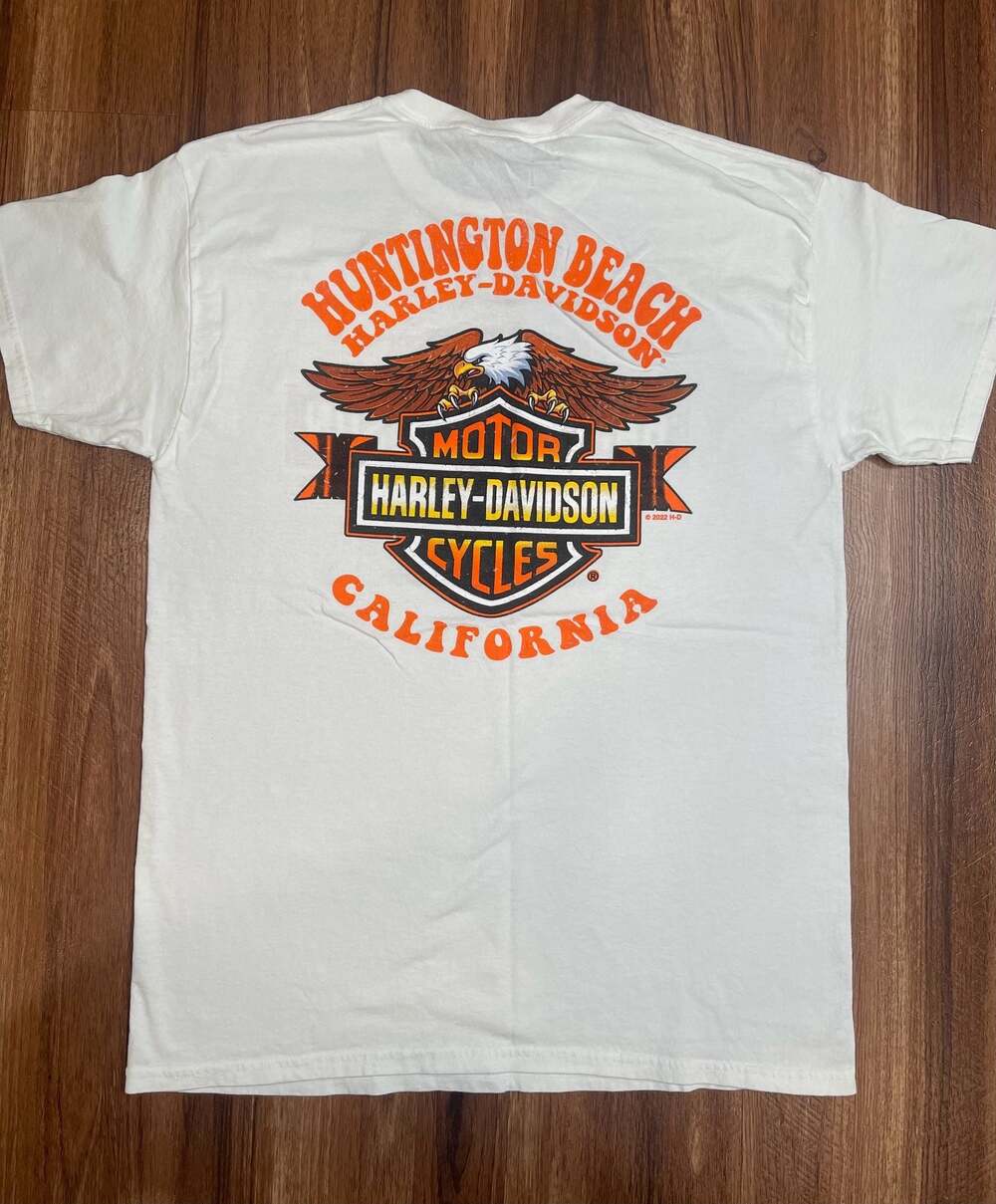 Harley-Davidson Motor Cycles T-Shirt, White, Size L